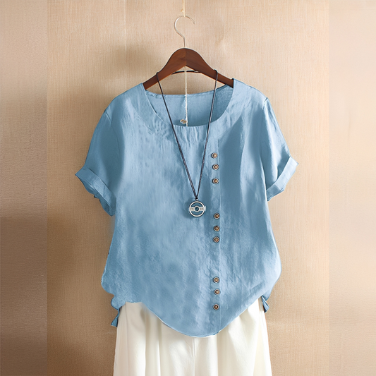 Corrine - Chemise classique et ample en lin pour femmes