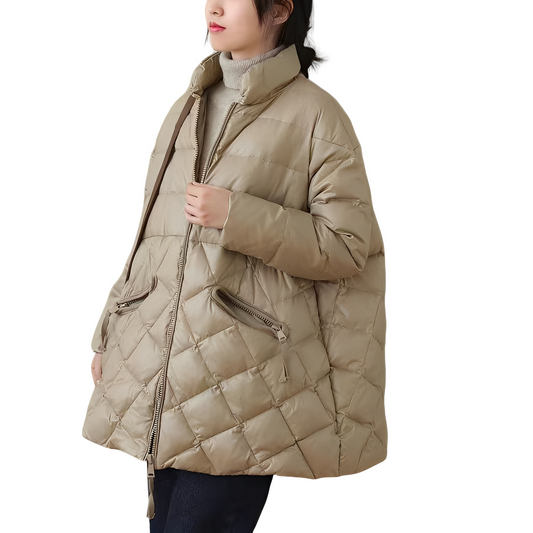 Amanda - Oversized down coat with pockets for women