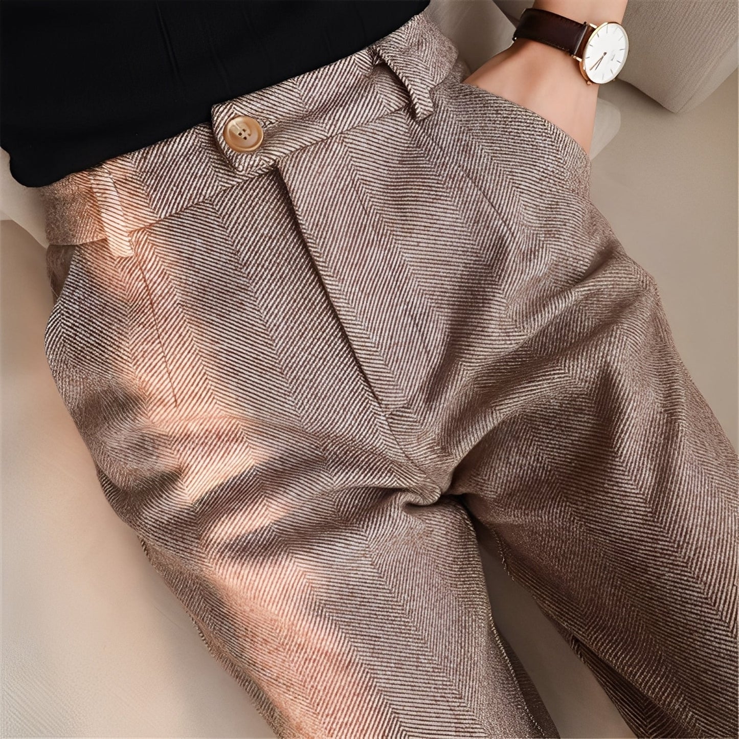 Rachelle - Pantalon habillé femme taille haute