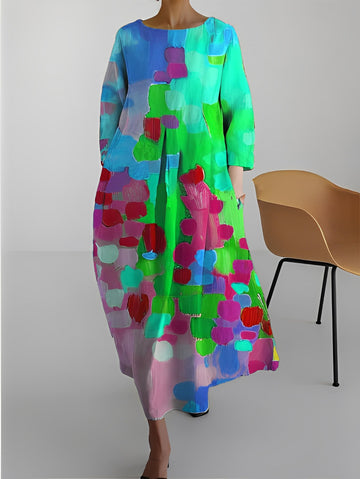 Camryn - Robe légère à motif coloré et col en V