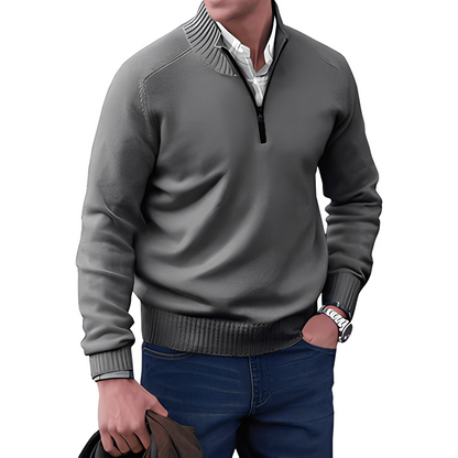 Khirvy - Half-zip stylish sweater for men