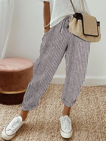 Colene - Pantalon en lin mode et décontracté
