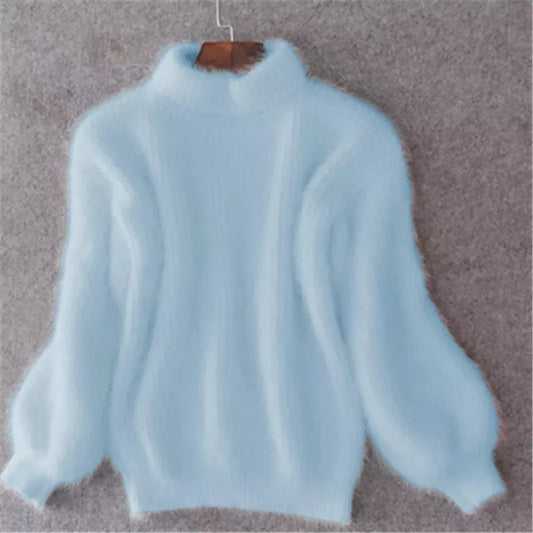 Brenda – Pull rétro style angora