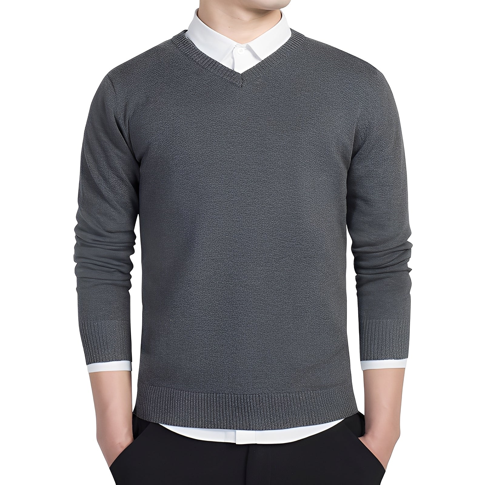 Tom - Pull douillet avec col en V
