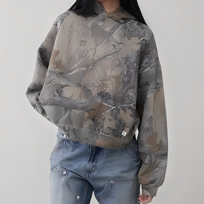 Anya - Sweat à capuche confortable en motif camouflage