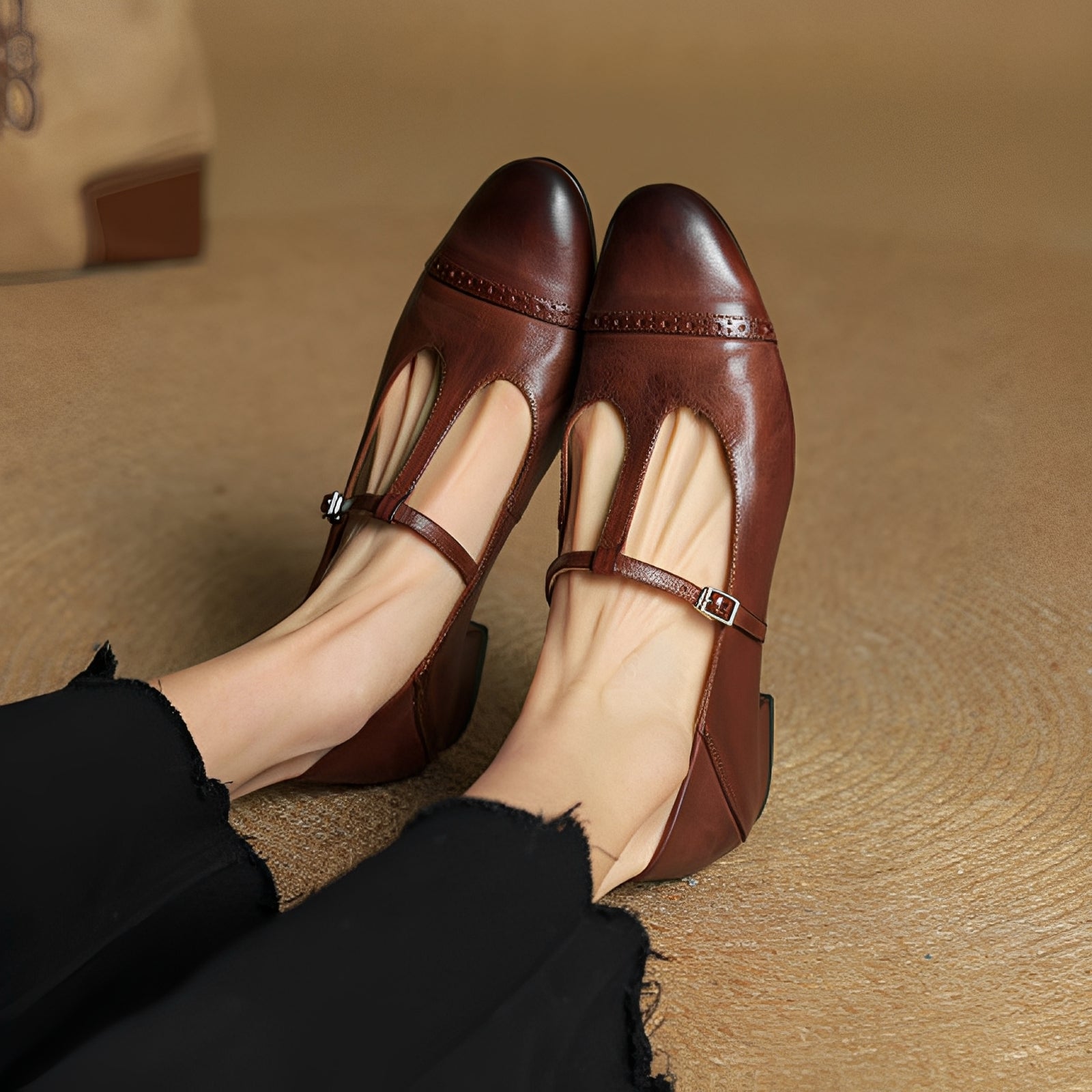 Bella - Ballerines élégantes avec boucle en T