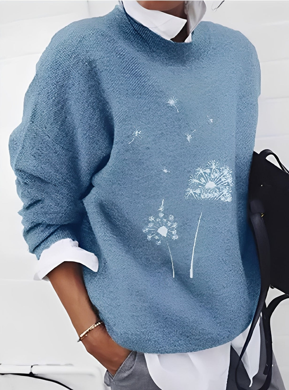 Milly - Pull à la mode, coupe large avec motif pour femmes