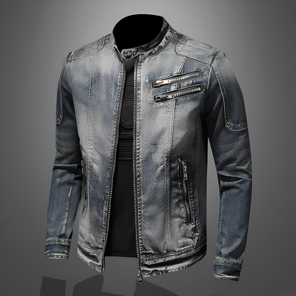 Lucas - Blouson en denim chic avec poches pour hommes