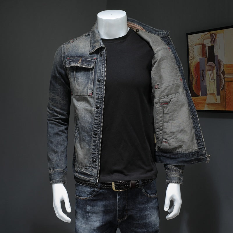 Lennon - Veste en jean classique et large pour hommes