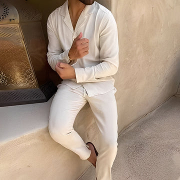 Hadrien - Ensemble chemise à manches longues et pantalon pour hommes