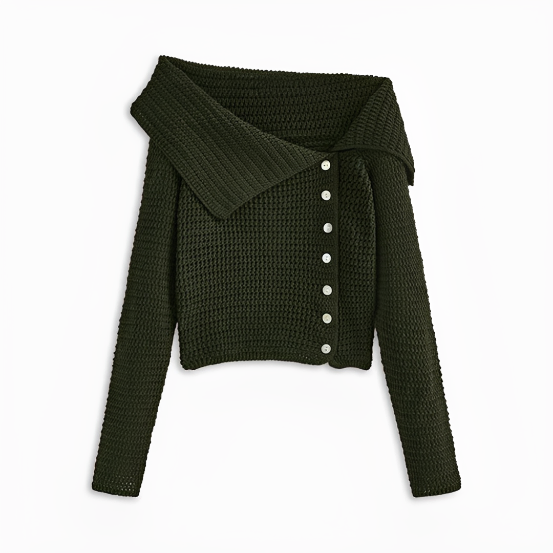 Ginalyn - Pull asymétrique avec épaule dénudée