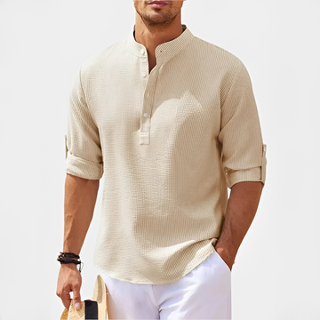 Khenneth - Chemise moderne d'été à manches longues pour homme