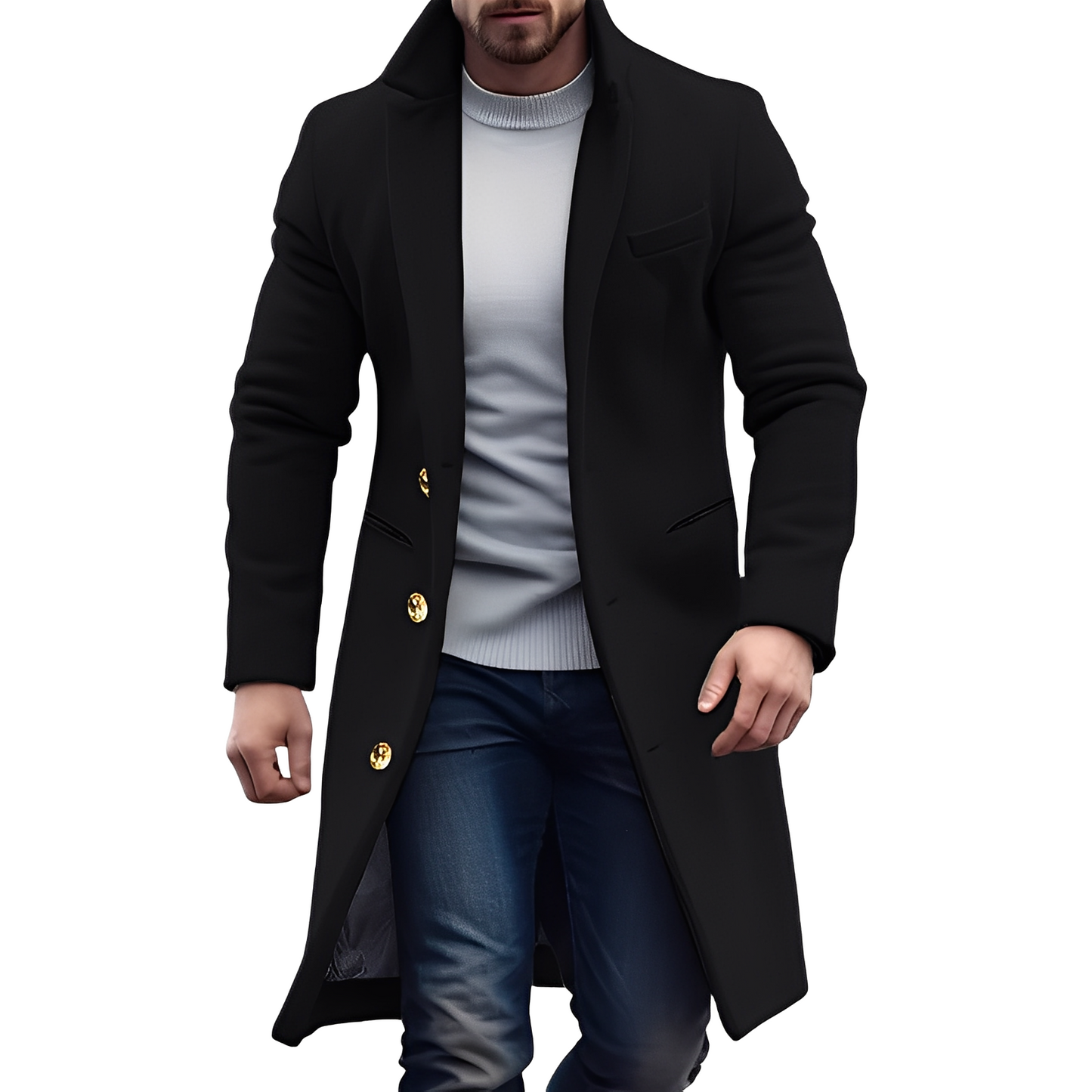 Reilly - Beau manteau pour homme en laine