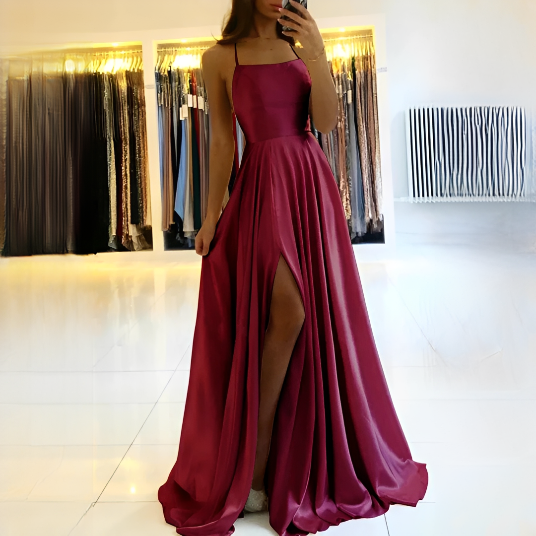 Shamcy - Robe Élégante Maxi à Fente