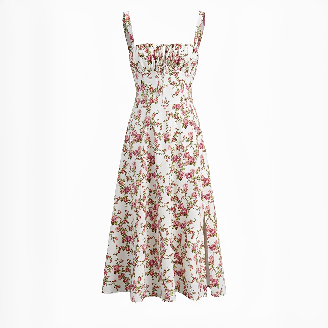 Quinny - Robe fleurie mi-longue