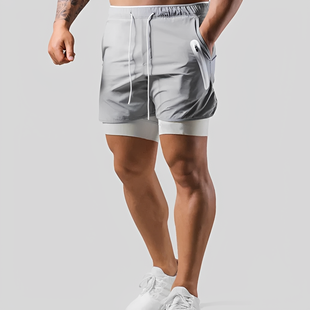 Steven - Short masculin - Double couche pour le sport