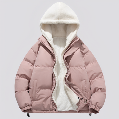 Gary - Warm jacket with hood and zipper for men