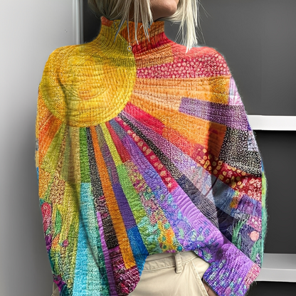 Olivia - Comfortable women's sweater with a turtleneck collar