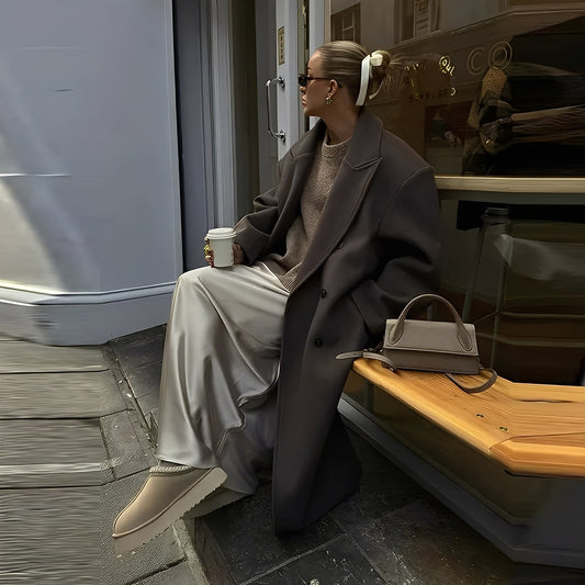 Veronica - Manteau long élégant et ample pour femmes