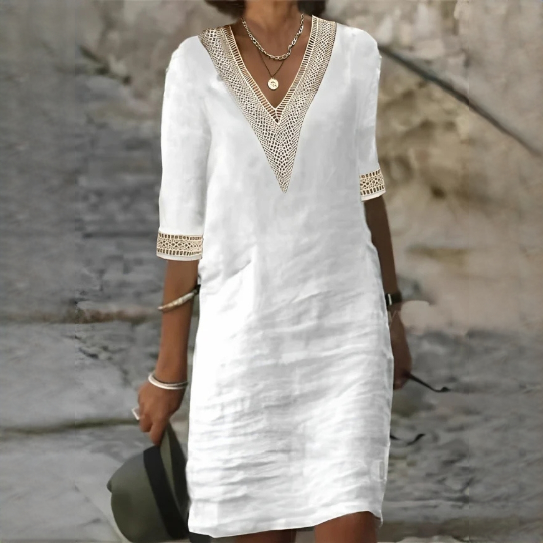 Mellisa - Robe d'été chic à col en V pour femmes
