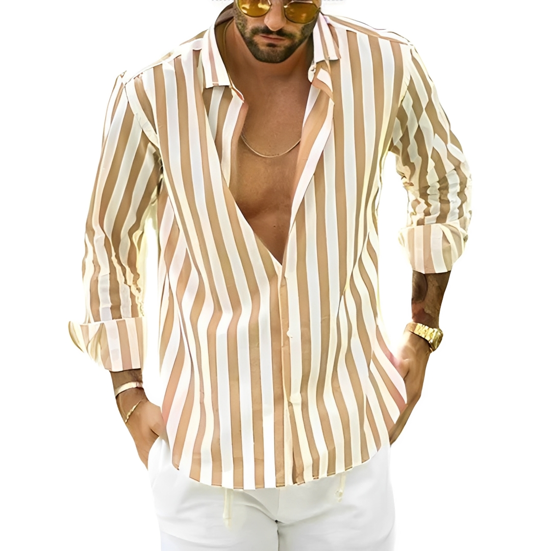 Roldan - Chemise d'été pour homme à rayures