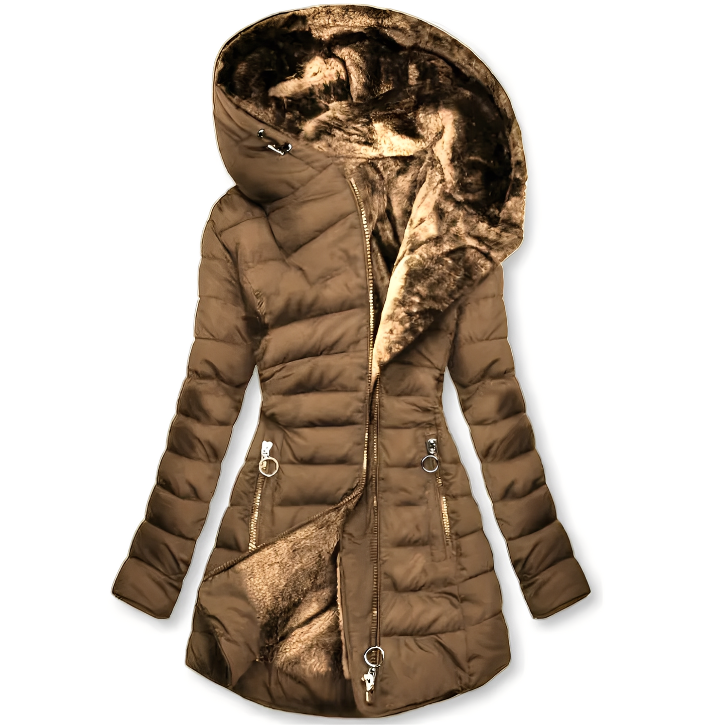 Jasmine - Veste d'hiver moderne avec capuche pour femmes