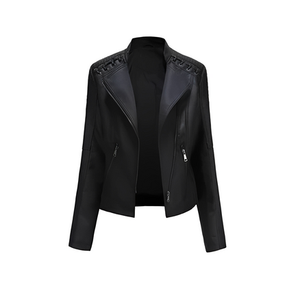 Kortney - Refined leather jacket for women