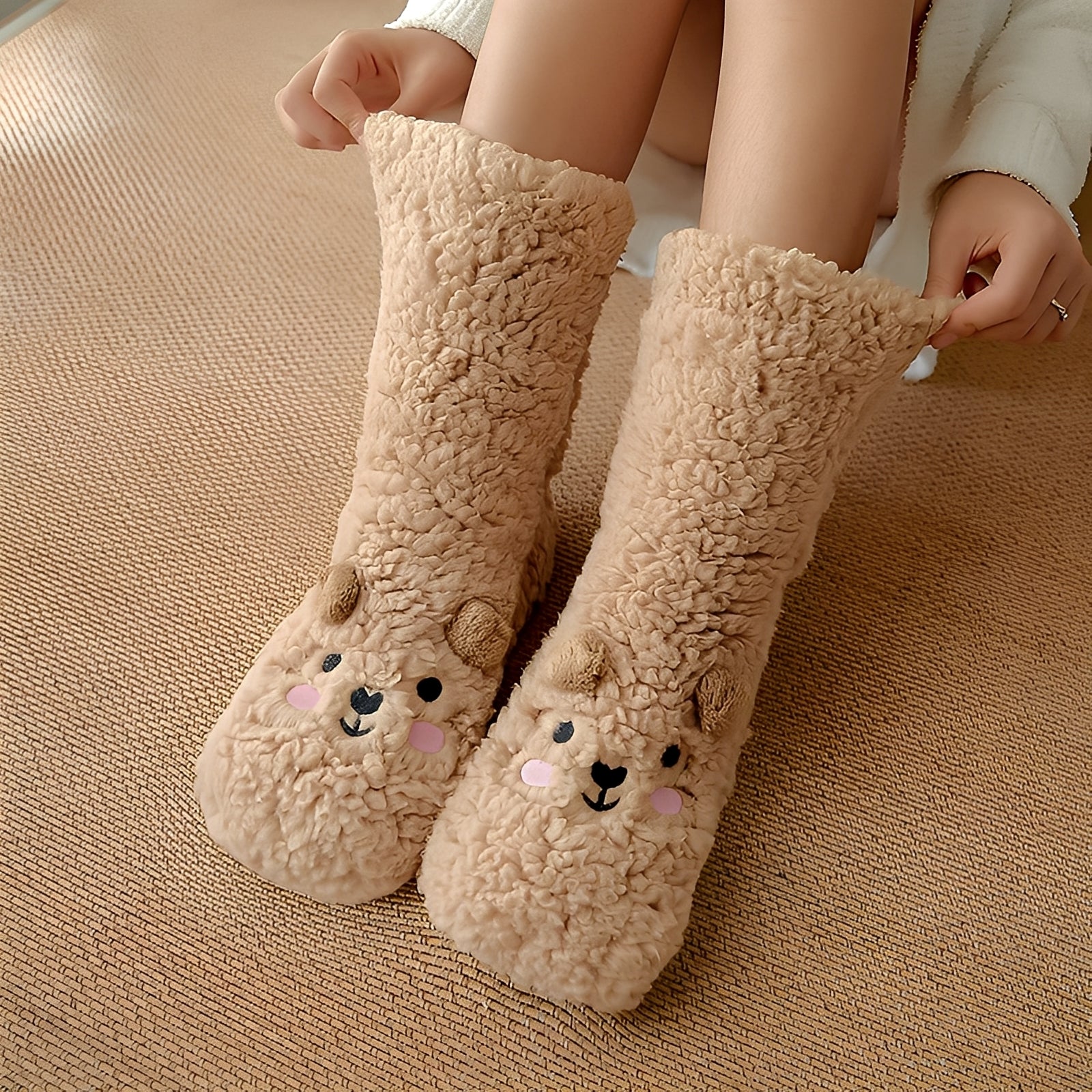 Caelie - Chaussettes polaires épaisses, élégantes et douces pour femmes