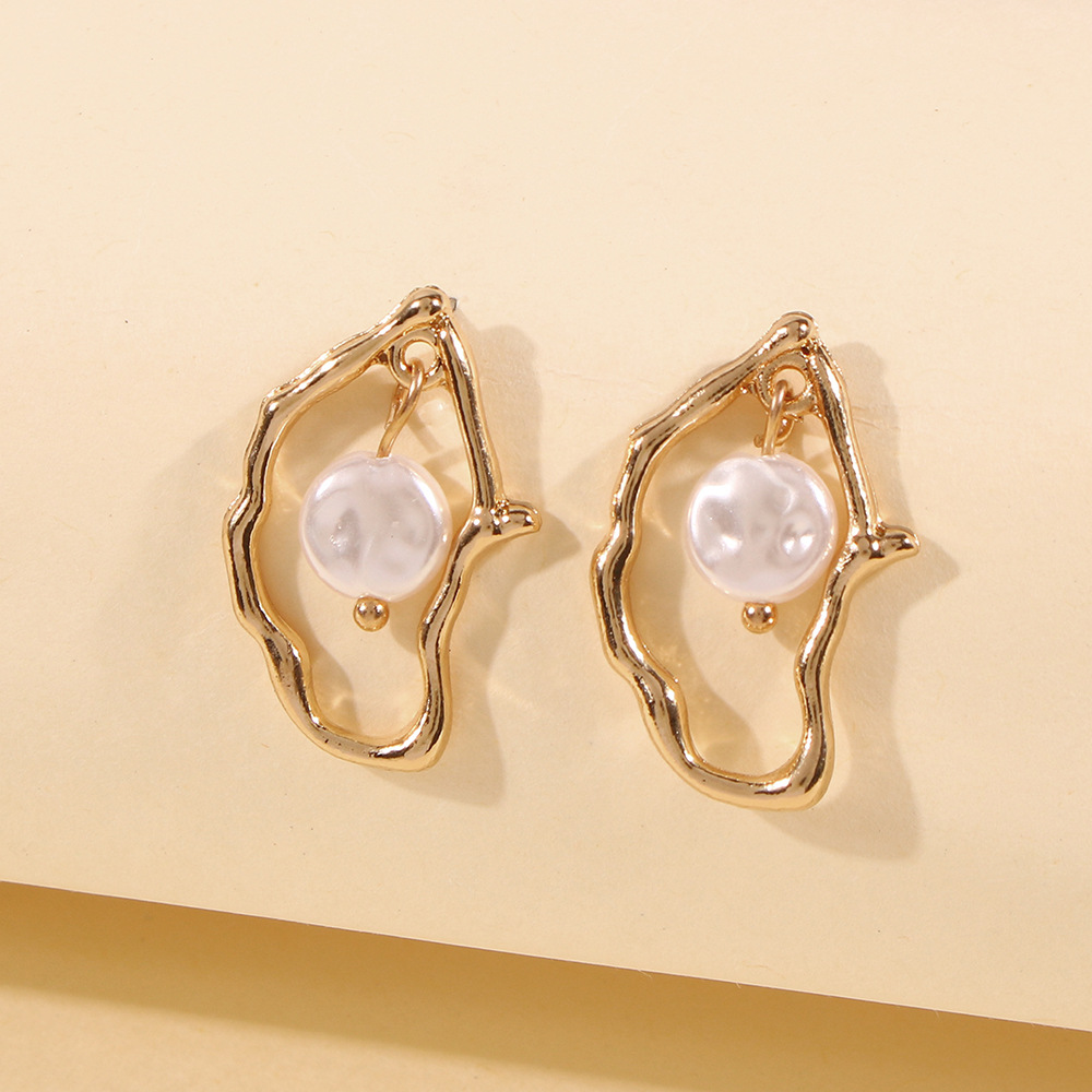 Boucles d'oreilles en perles irrégulières - boucles d'oreilles pendantes en perles