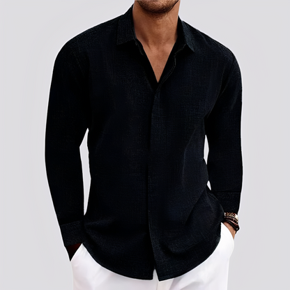 Felix - Hemd mit langen Ärmeln aus Leinen für Herren