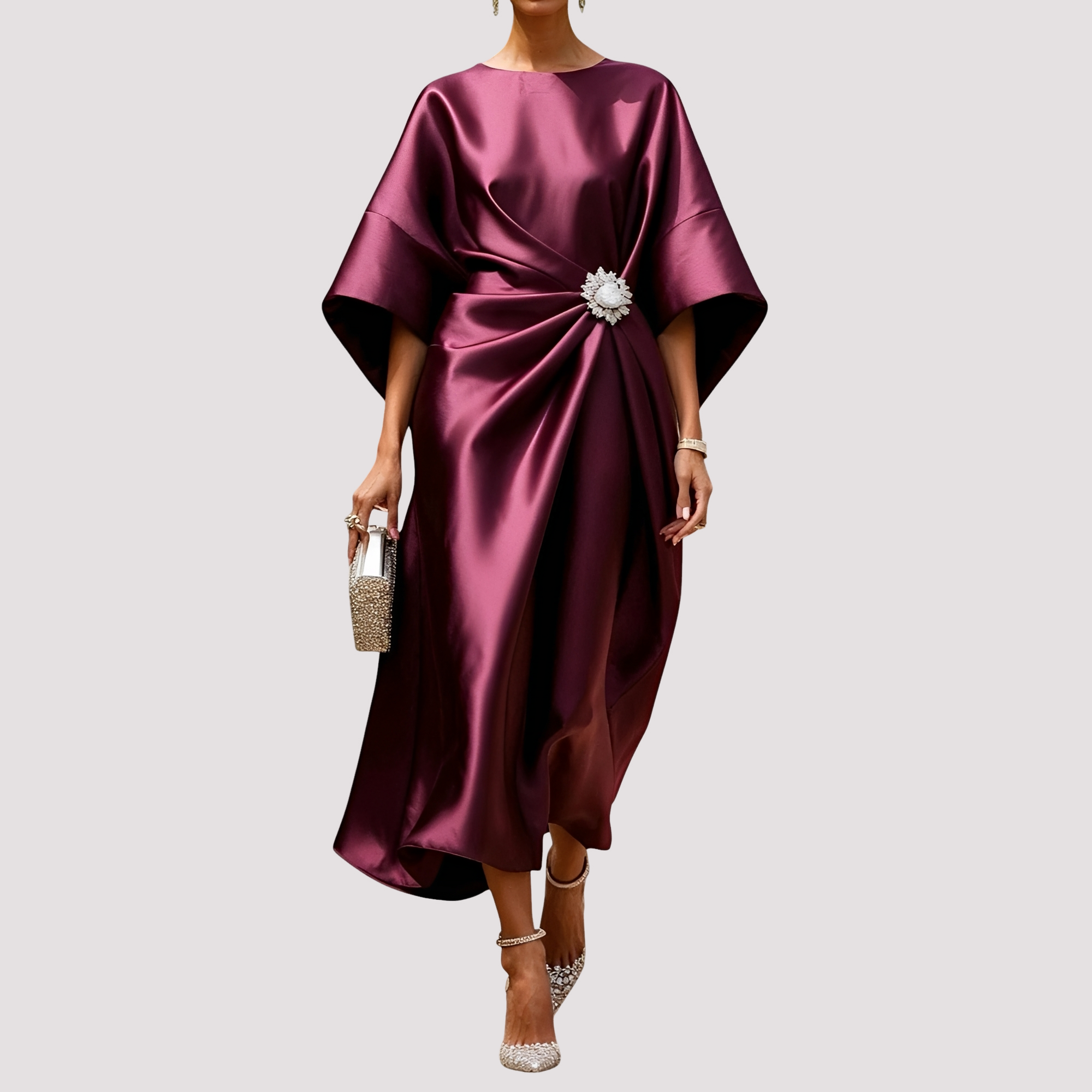 Kay - Robe Midi Élégante Croisée