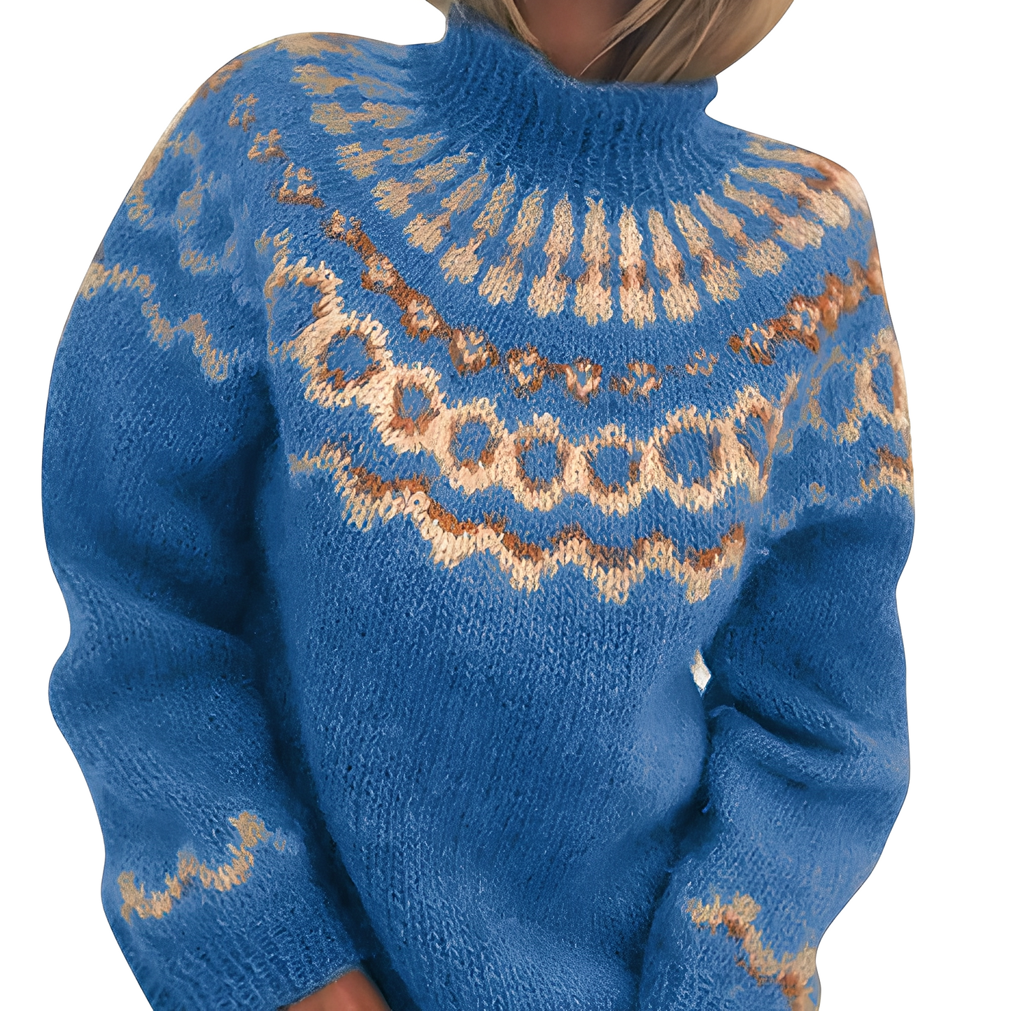 Charlee - Pull chaud à col roulé pour femmes, style ample