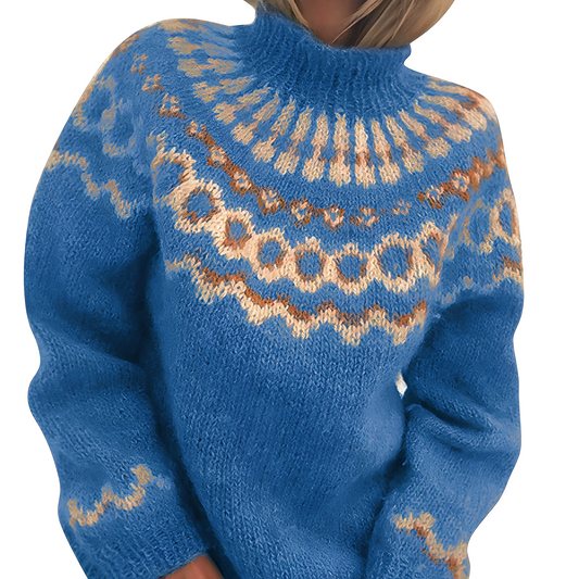 Charlee - Pull chaud à col roulé pour femmes, style ample