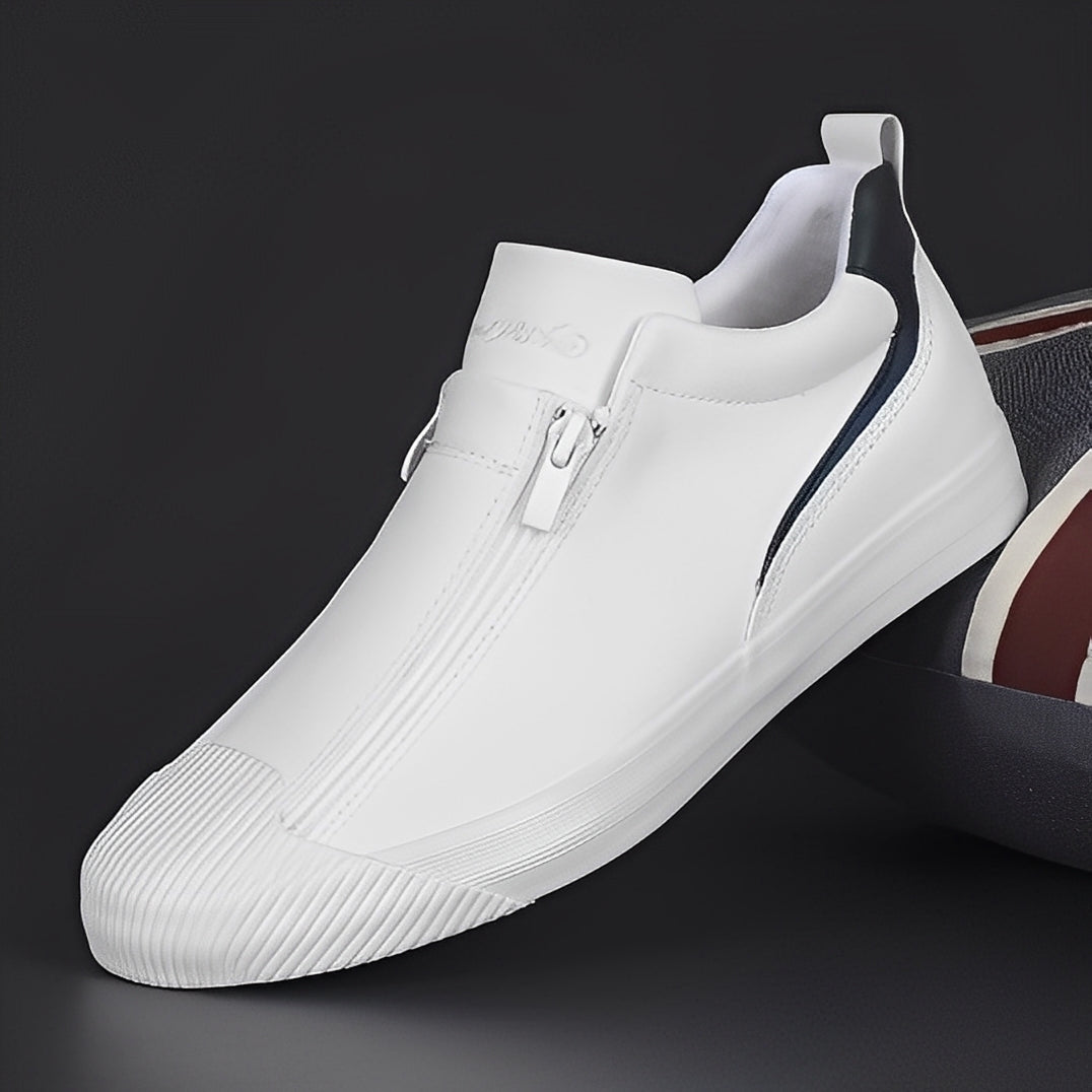 Jerred - Chaussures modernes pour hommes en cuir avec fermeture éclair