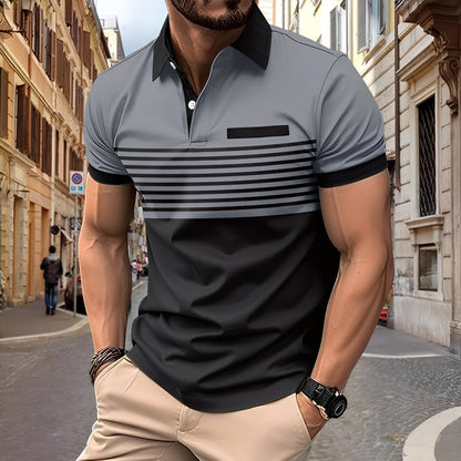 Derryl - Polo à rayures chic pour hommes