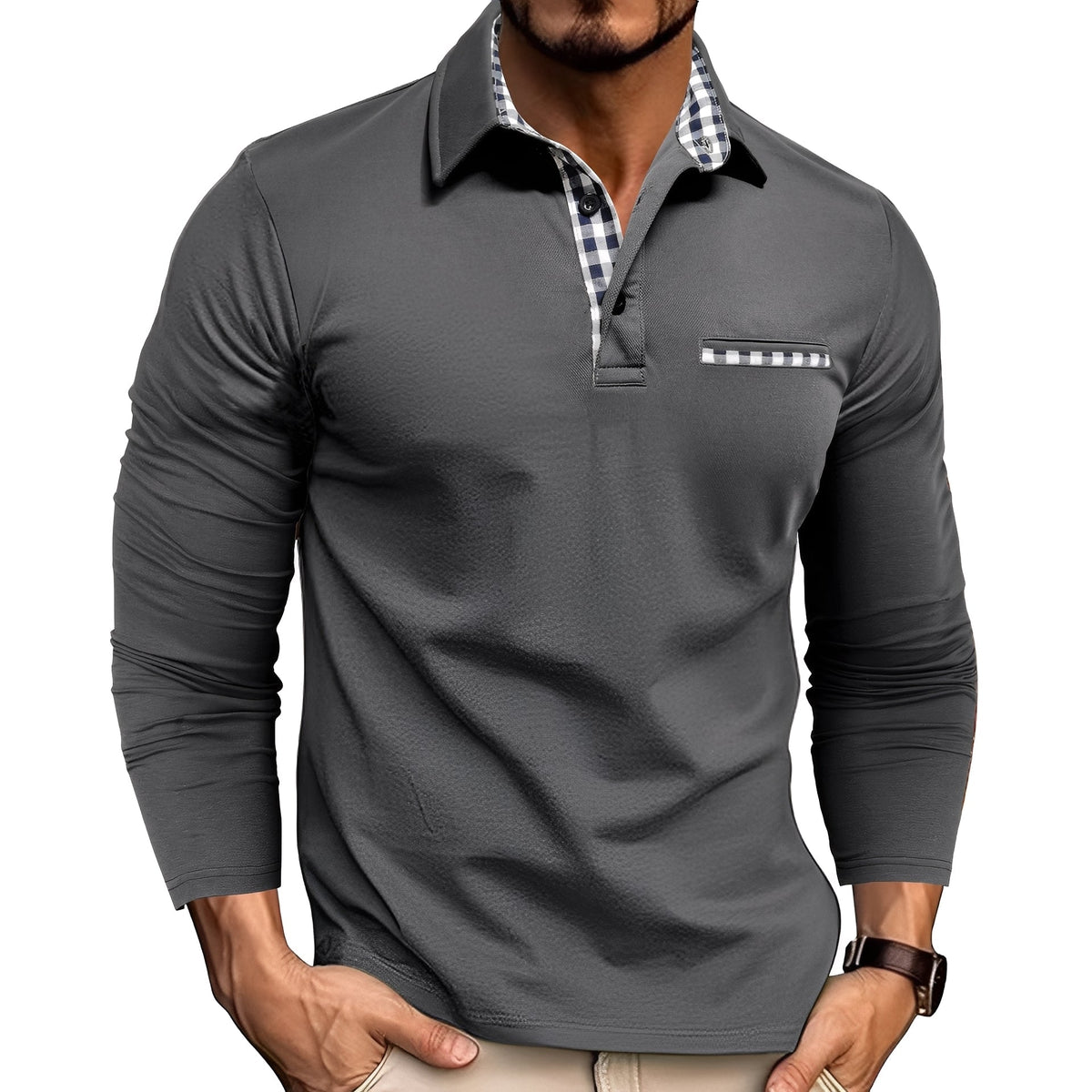 Rupert - Polo ample avec manches longues pour hommes