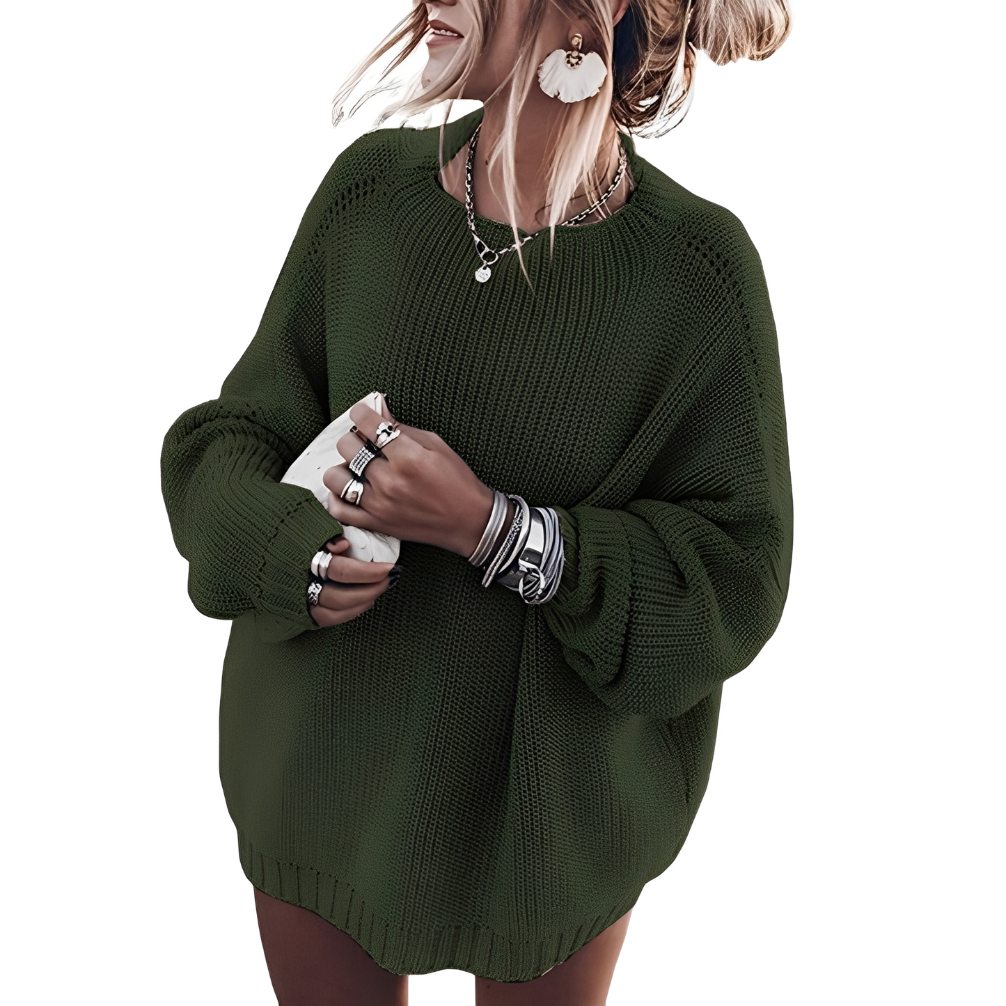 Gisselle - Oversized sweater in thick knit for women