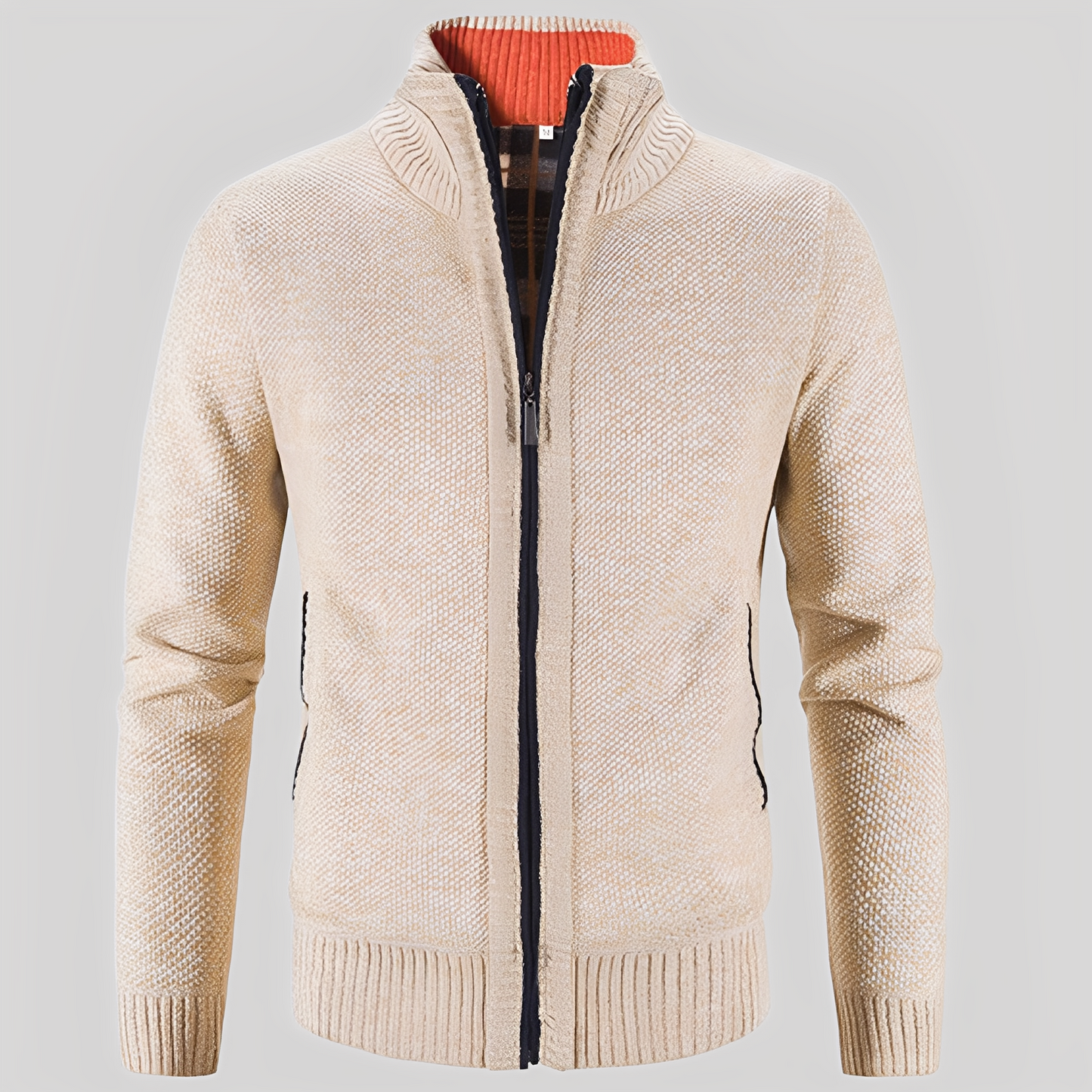 Kelvin - Cardigan Simple avec Fermeture Éclair pour Hommes