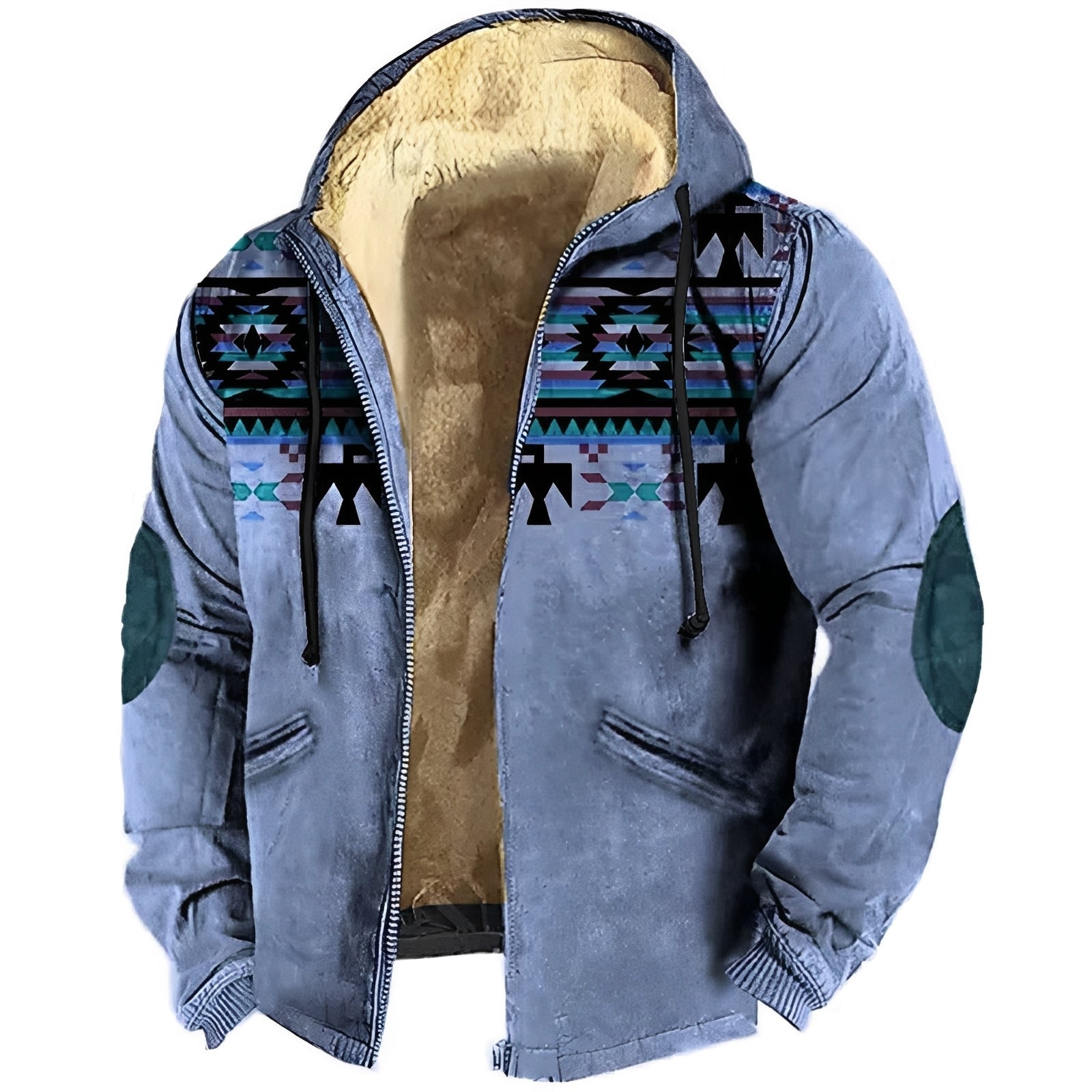 Edwin - Sweat à capuche stylé avec design ethnique pour hommes