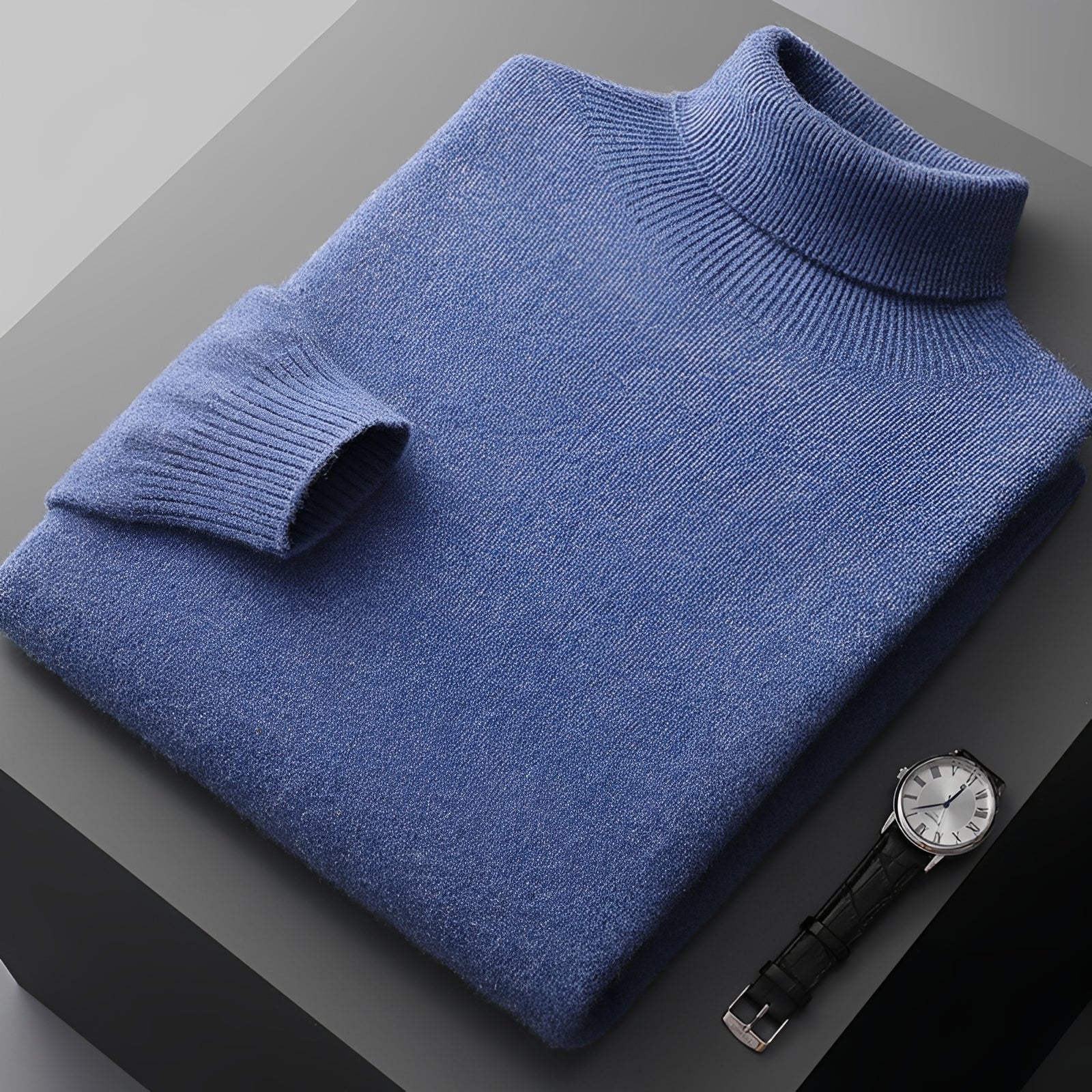 Adrian - Pull large col roulé pour hommes