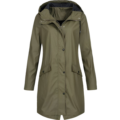 Jessica - Long manteau imperméable pour femmes, polyvalent