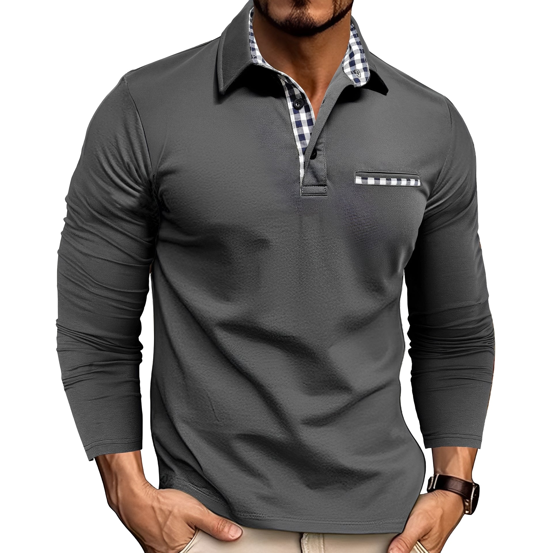 Gerald - Polo à manches longues élégant pour hommes