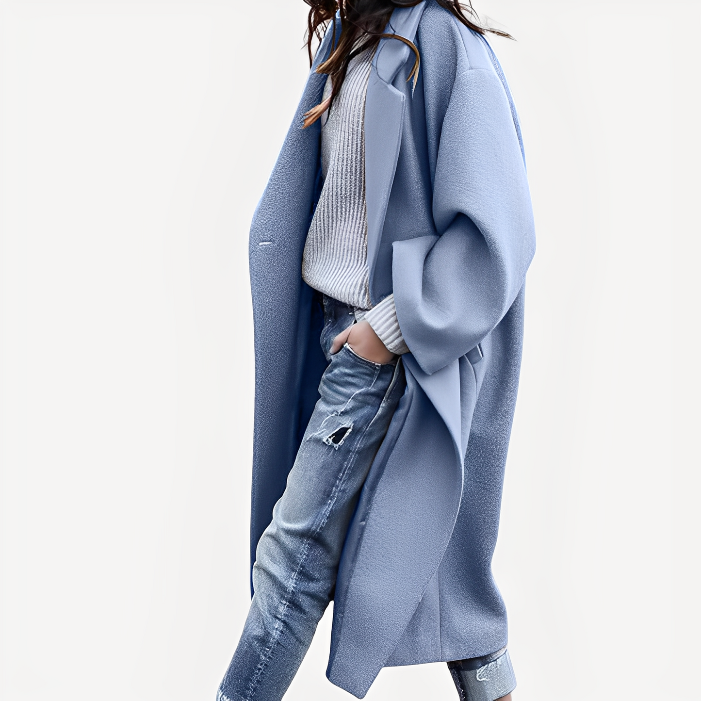 Camellia - Manteau long en laine pour femme