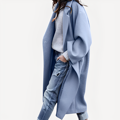 Camellia - Manteau long en laine pour femme