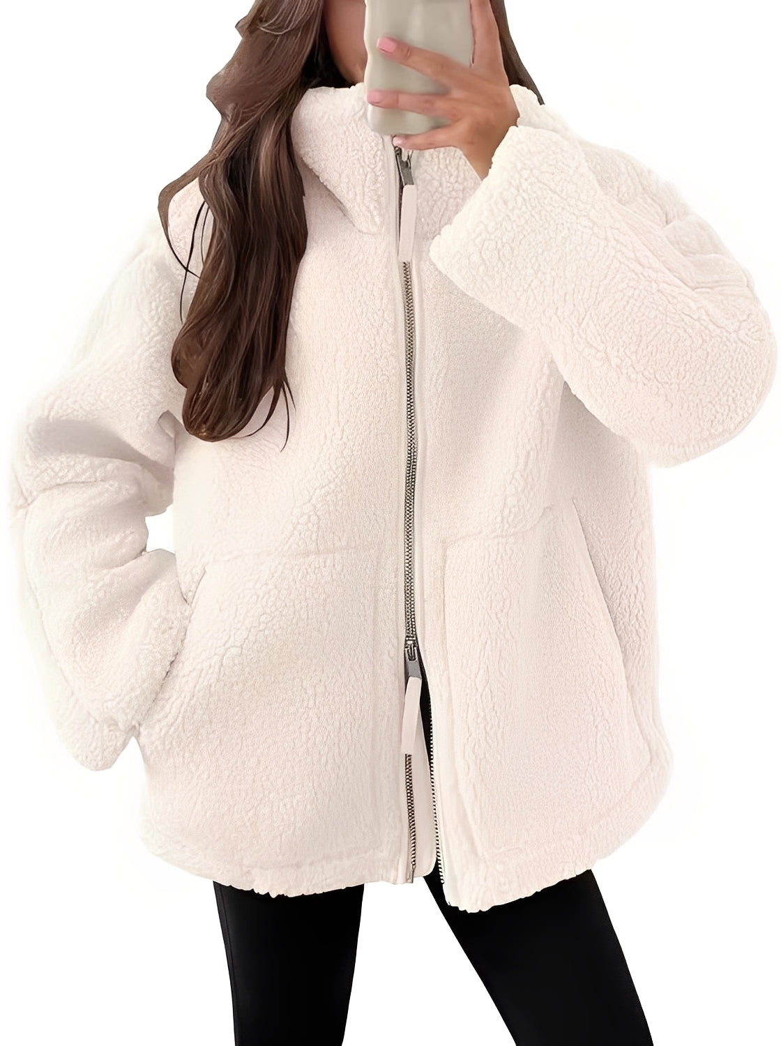 Rowena - Superbe veste en laine avec fermeture pour femmes