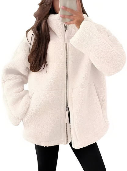 Rowena - Superbe veste en laine avec fermeture pour femmes