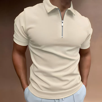 Carlos - Polo élégant avec fermeture éclair pour hommes