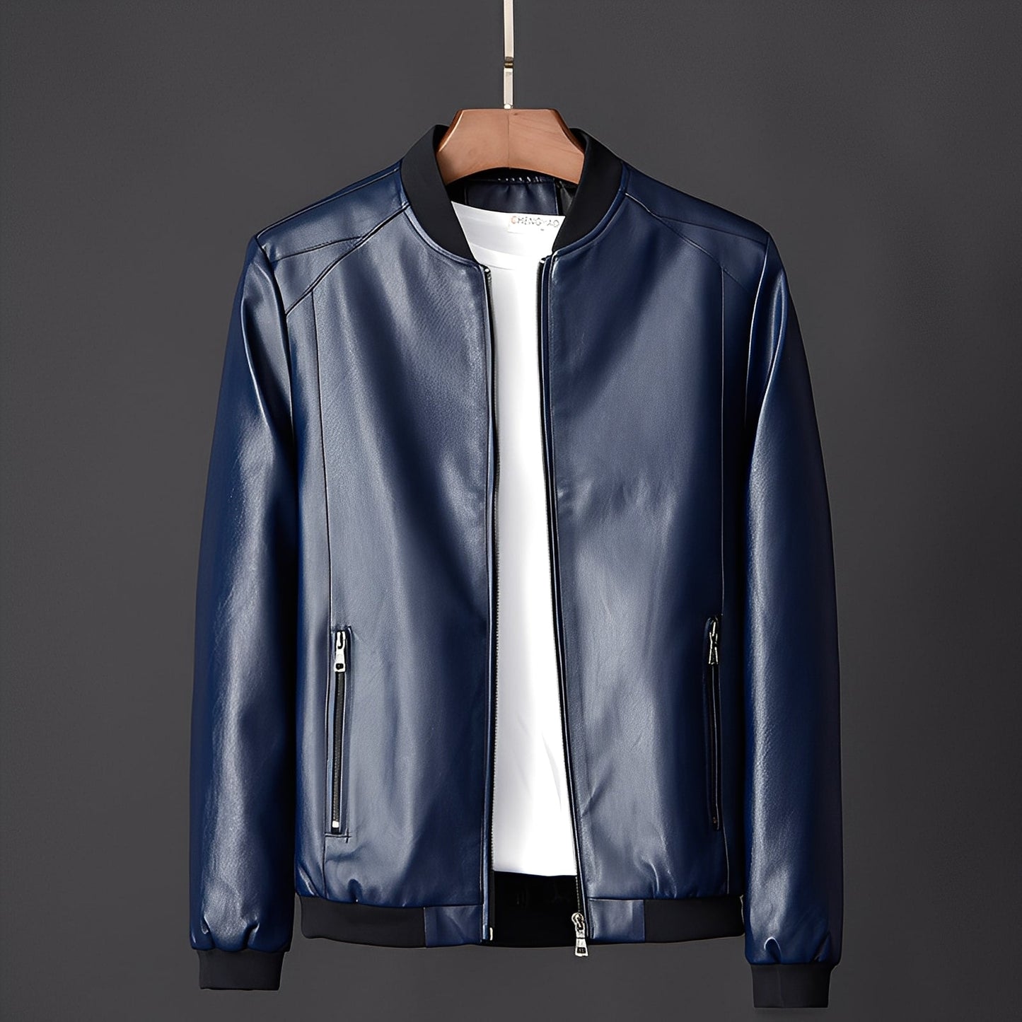 Jeremy - Blouson en cuir de motard chic pour hommes