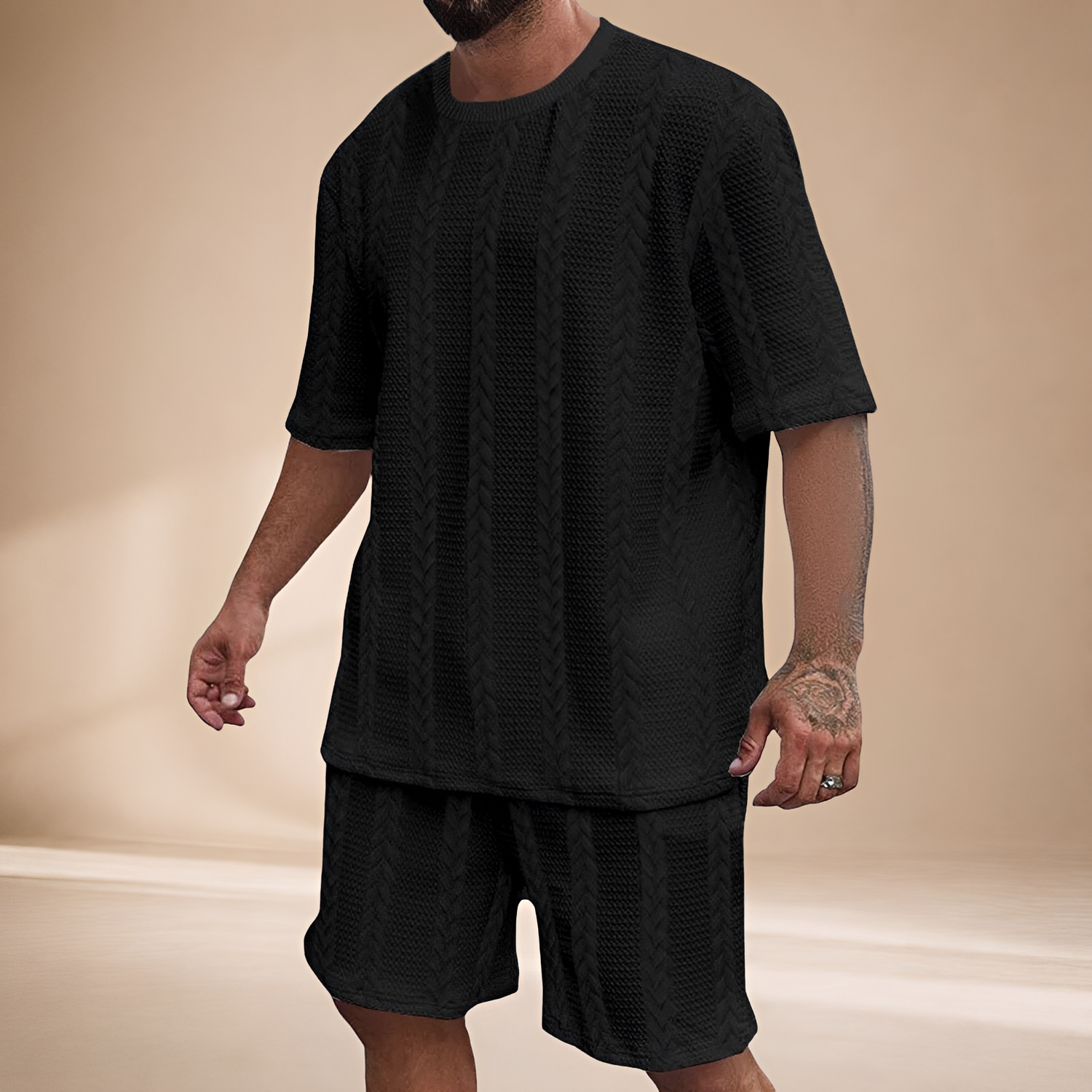 Johnston - Ensemble T-shirt et Shorts Amples