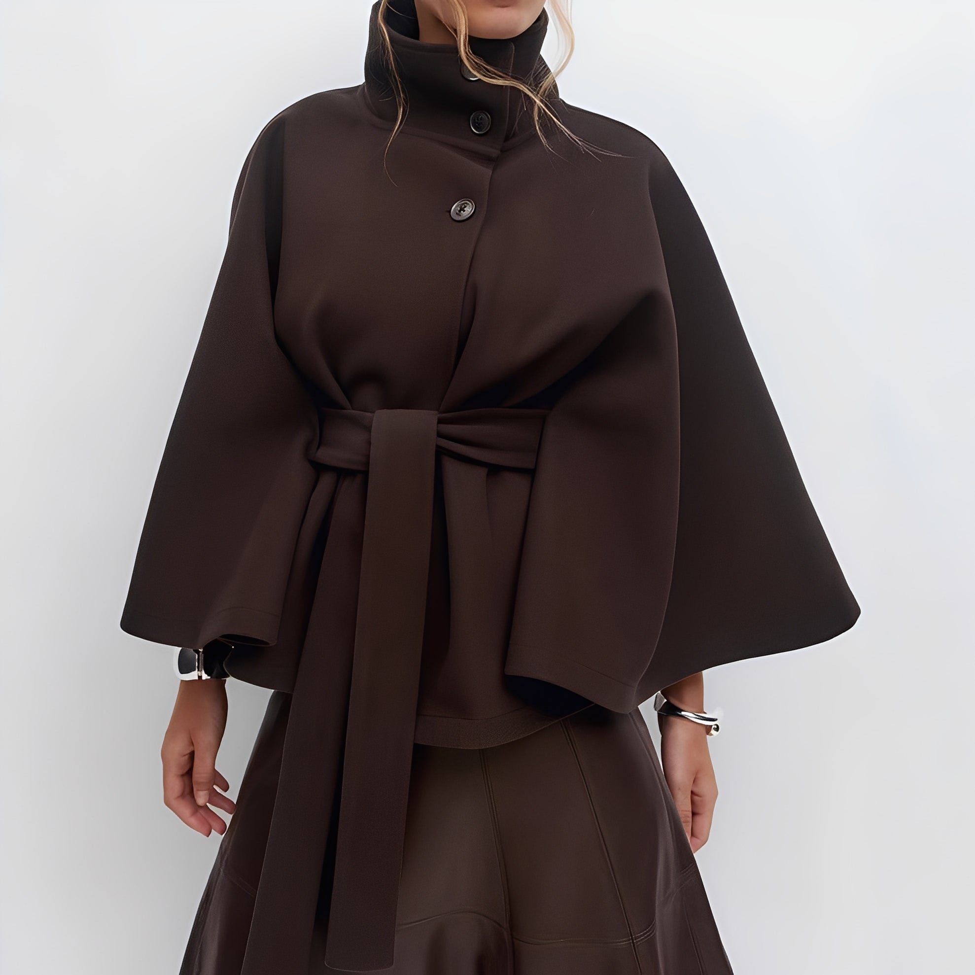 Carine - Veste croisée à col montant pour femme